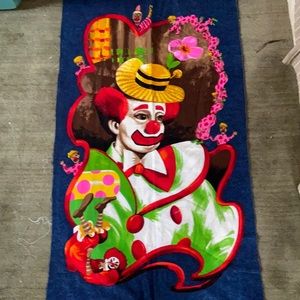 Vintage Wesco  Barkcloth Clown Panel